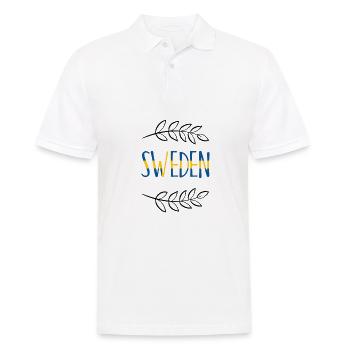 Sweden schwedisch Herkunft Geschenk - Männer Poloshirt - Weiß - Vorne - Kai (181cm)