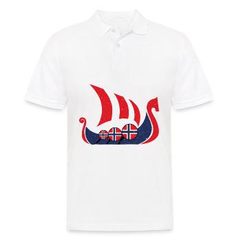 Navire Viking Norvège cadeau - Polo Homme - blanc - Devant - Kai (181cm)