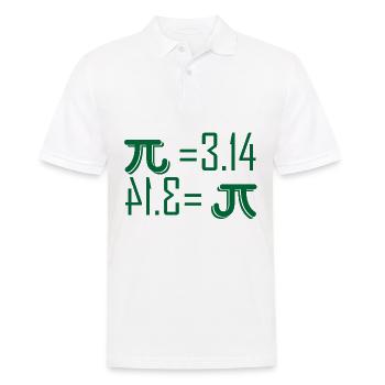Pi 3,14 Pi Day Geschenk - Männer Poloshirt - Weiß - Vorne - Kai (181cm)