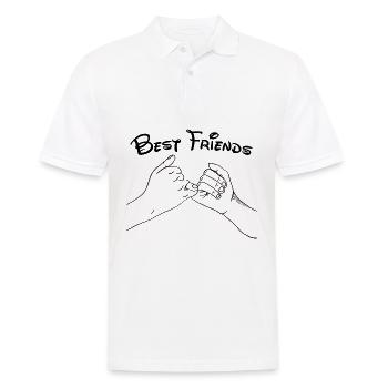 Les meilleurs amis donnent le cadeau du petit doigt - Polo Homme - blanc - Devant - Kai (181cm)