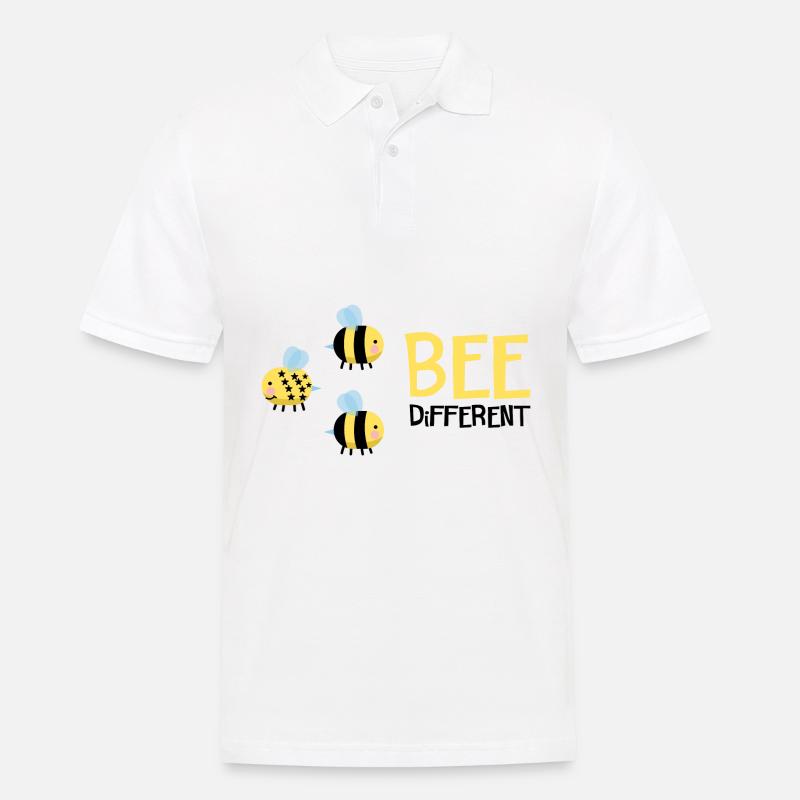 Bee Be Different Geschenk - Männer Poloshirt - Weiß