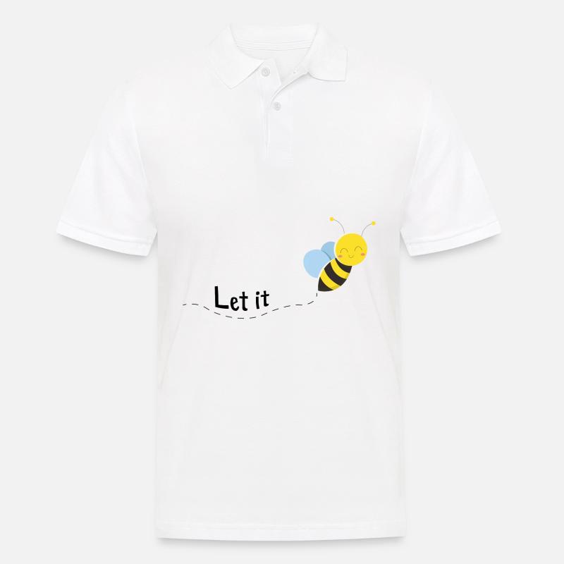 Let it bee Geschenk - Männer Poloshirt - Weiß