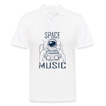 Space Music Gift - Men's Polo Shirt - white - Front - Kai (181cm)