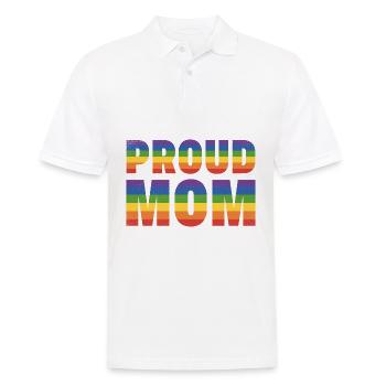 Proud Mom LGBT Geschenk - Männer Poloshirt - Weiß - Vorne - Kai (181cm)
