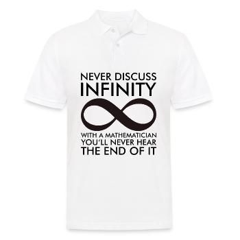 Mathematics Infinity Symbol Saying Gift - Men's Polo Shirt - white - Front - Kai (181cm)