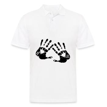 Poignée de main Futur Symbole Rengaine Cadeau - Polo Homme - blanc - Devant - Kai (181cm)