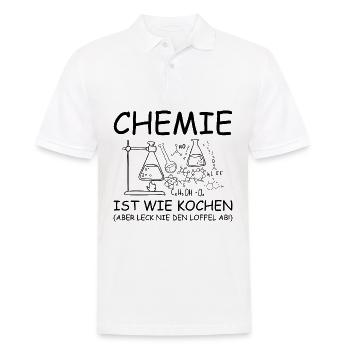 Chemistry is like cooking saying laboratory gift - Men's Polo Shirt - white - Front - Kai (181cm)