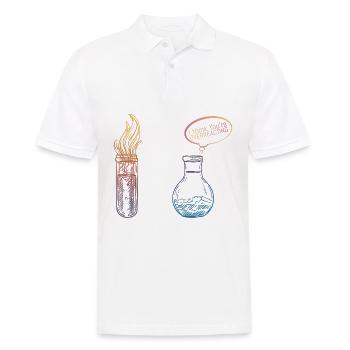 Laboratoire de réaction chimique à piston disant cadeau - Polo Homme - blanc - Devant - Kai (181cm)