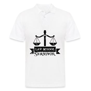 Law school Survivor Geschenk - Männer Poloshirt - Weiß - Vorne - Kai (181cm)