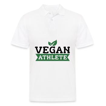 Vegan Athlete Fitness Protein Geschenk - Männer Poloshirt - Weiß - Vorne - Kai (181cm)