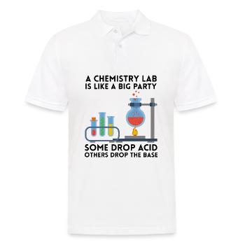 Chemie Labor Party Spruch Geschenk - Männer Poloshirt - Weiß - Vorne - Kai (181cm)