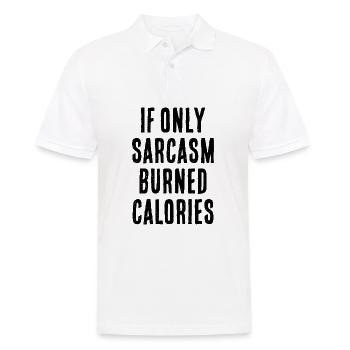 Sarkasmus Fitness Spruch Geschenk - Männer Poloshirt - Weiß - Vorne - Kai (181cm)