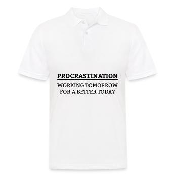 Working tomorrow for a better today Geschenk - Männer Poloshirt - Weiß - Vorne - Kai (181cm)