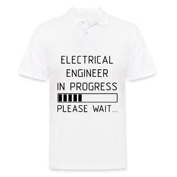 Electrical Engineer in Progress please wait - Männer Poloshirt - Weiß - Vorne - Kai (181cm)