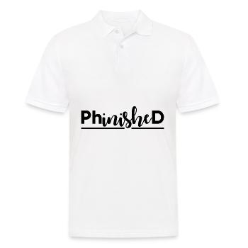 Phinished Finished PhD final cadeau - Polo Homme - blanc - Devant - Kai (181cm)