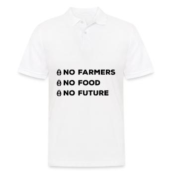 No Farmers no food no Future Bauer Landwirt - Männer Poloshirt - Weiß - Vorne - Kai (181cm)