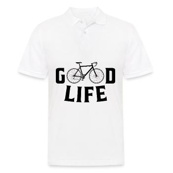 Good Life Fahrrad Bike Geschenk - Männer Poloshirt - Weiß - Vorne - Kai (181cm)