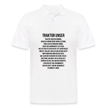 Traktor Acker Gebet Amen Landwirt Bauer Geschenk - Männer Poloshirt - Weiß - Vorne - Kai (181cm)