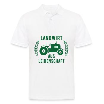 Landwirt aus Leidenschaft Bauer Geschenk - Männer Poloshirt - Weiß - Vorne - Kai (181cm)