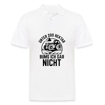 Unter 200 Hektar Bums ich gar nicht Geschenk - Männer Poloshirt - Weiß - Vorne - Kai (181cm)