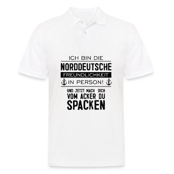 Ich bin die Norddeutsche Freundlichkeit Norden - Männer Poloshirt - Weiß - Vorne - Kai (181cm)