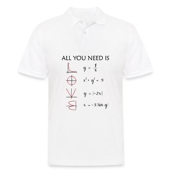 Tout ce dont vous avez besoin est un cadeau mathématique d'amour - Polo Homme - blanc - Devant - Kai (181cm)