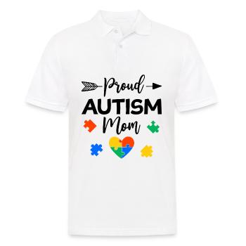 Proud Autism Mom Autisme Awareness Cadeau - Polo Homme - blanc - Devant - Kai (181cm)