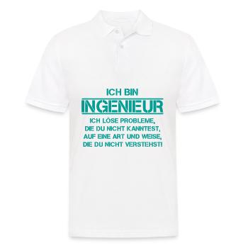 Ich bin ingenieur ich löse probleme Student - Männer Poloshirt - Weiß - Vorne - Kai (181cm)