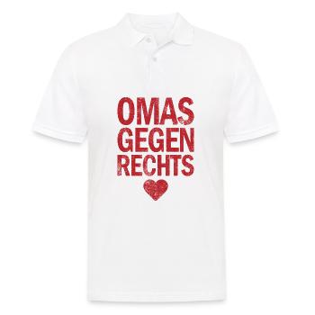 Omas Gegen Rechts Anti Rassismus Toleranz - Männer Poloshirt - Weiß - Vorne - Kai (181cm)