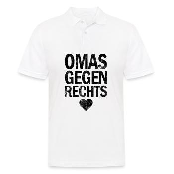 Omas Gegen Rechts Anti Rassismus Toleranz - Männer Poloshirt - Weiß - Vorne - Kai (181cm)