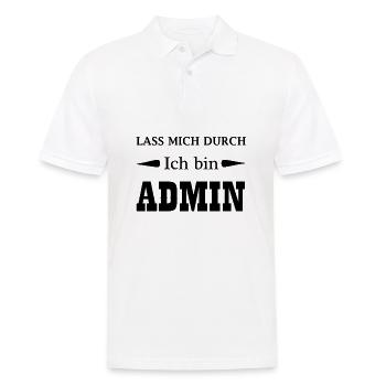 Lass mich durch ich bin admin Geschenk Code - Männer Poloshirt - Weiß - Vorne - Kai (181cm)