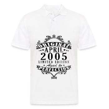 18ème anniversaire Avril millésime 2005 - Polo Homme - blanc - Devant - Kai (181cm)