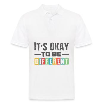 different autism gift shirt - Men's Polo Shirt - white - Front - Kai (181cm)