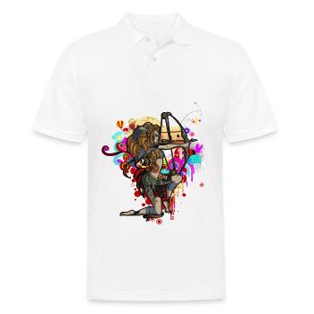 Archery - Men's Polo Shirt - white - Front - Kai (181cm)