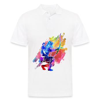 Archery - Men's Polo Shirt - white - Front - Kai (181cm)