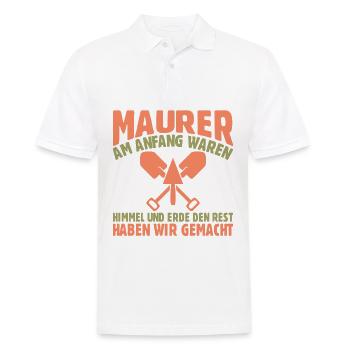 Maurer Lustige Sprüche - Männer Poloshirt - Weiß - Vorne - Kai (181cm)