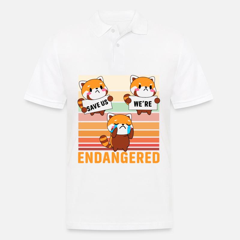 Save us we're Endangered - Männer Poloshirt - Weiß