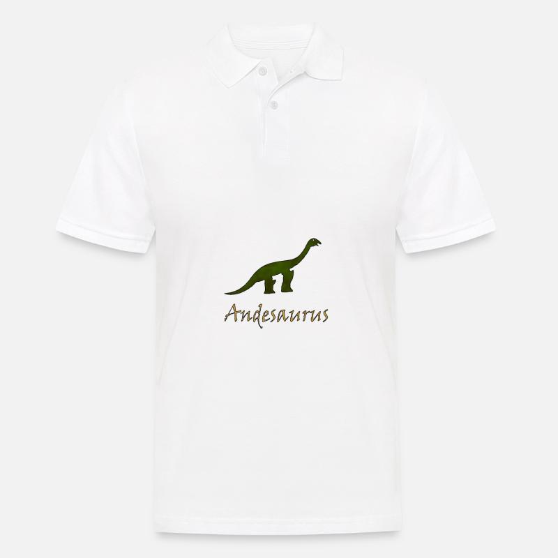 Andesaurus - Männer Poloshirt - Weiß