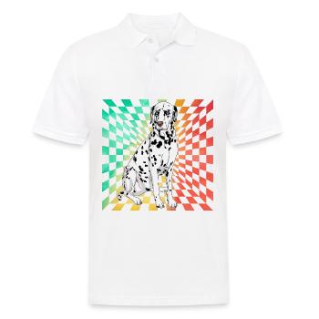 Dalmatien Rétro - Polo Homme - blanc - Devant - Kai (181cm)