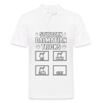 Stubborn Dalmatian Tricks - Männer Poloshirt - Weiß - Vorne - Kai (181cm)