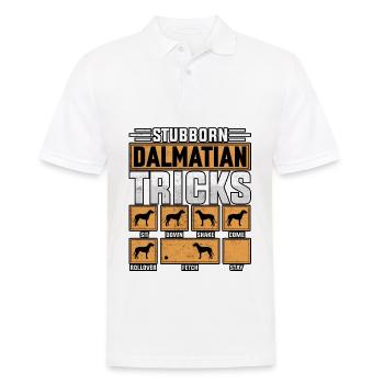 Stubborn Dalmatian Tricks - Männer Poloshirt - Weiß - Vorne - Kai (181cm)