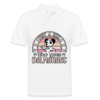 Juste une fille qui aime les dalmatiens - Polo Homme - blanc - Devant - Kai (181cm)