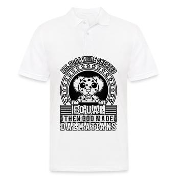 Tous les chiens ont été créés égaux aux dalmatiens créés par Dieu - Polo Homme - blanc - Devant - Kai (181cm)