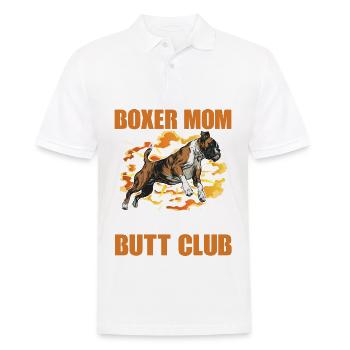 Boxer Mom Wiggle Butt Club - Men's Polo Shirt - white - Front - Kai (181cm)