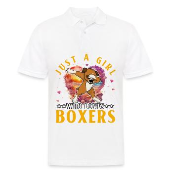 Juste une fille qui aime les boxeurs - Polo Homme - blanc - Devant - Kai (181cm)