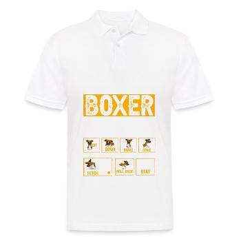 Stubborn Boxer Tricks - Männer Poloshirt - Weiß - Vorne - Kai (181cm)