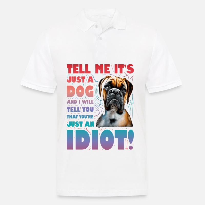 Boxer Lustiger Spruch - Männer Poloshirt - Weiß