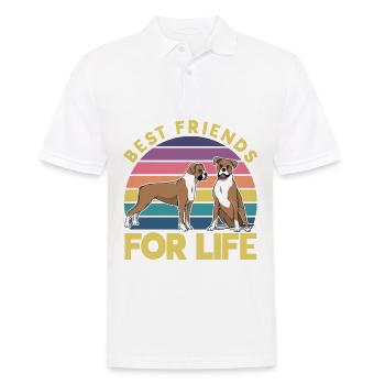 Best friends for Life Boxer - Men's Polo Shirt - white - Front - Kai (181cm)