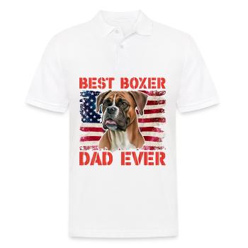 Best Boxer Dad Ever - Männer Poloshirt - Weiß - Vorne - Kai (181cm)