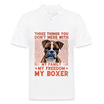 Three things you don't mess with - Men's Polo Shirt - white - Front - Kai (181cm)